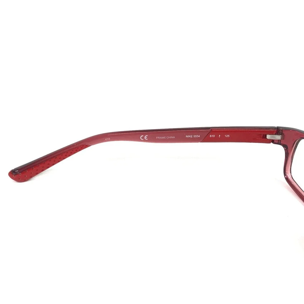 Nike Kids Eyeglasses Frame 5534 610 Crystal Gym Red Rectangle Full Rim 45-14-125